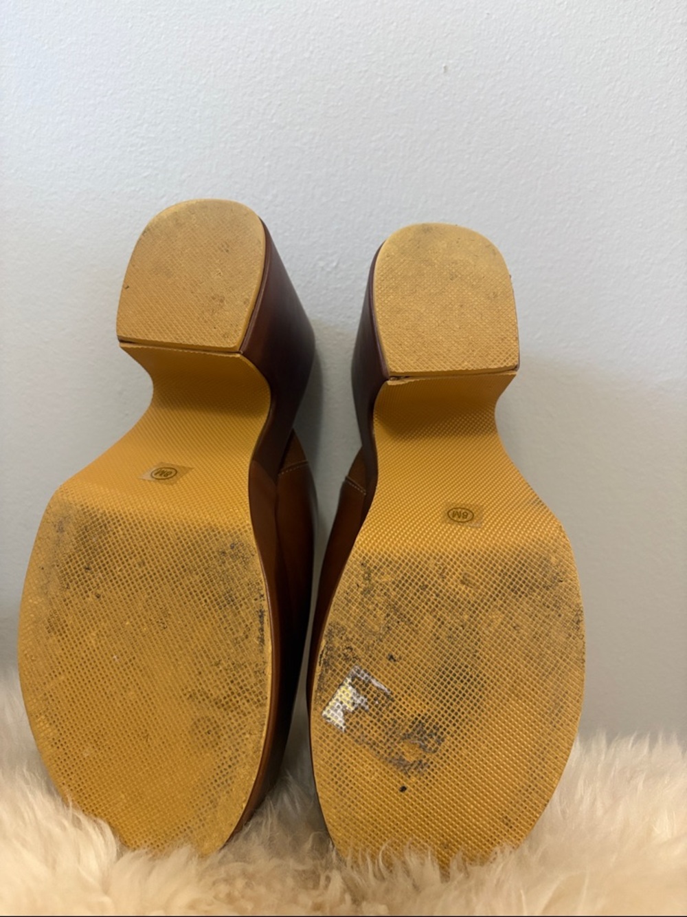 Brown Platform Mule Clogs - BETSY - Picture 4 of 8
